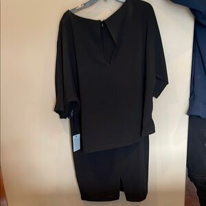 Adrianna Papell Black Asymmetrical Dress
